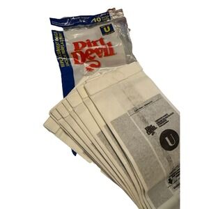 Dirt Devil Type U Vacuum Replacement Bags Open Pkg 9 Bags OEM 3-920048-001 Clean